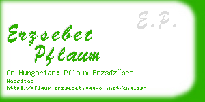 erzsebet pflaum business card